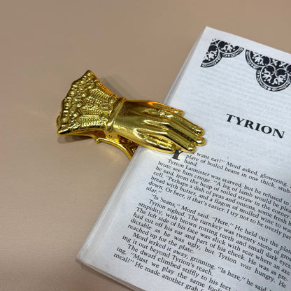 Gold Hand Book Clip