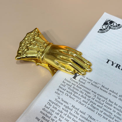Gold Hand Book Clip